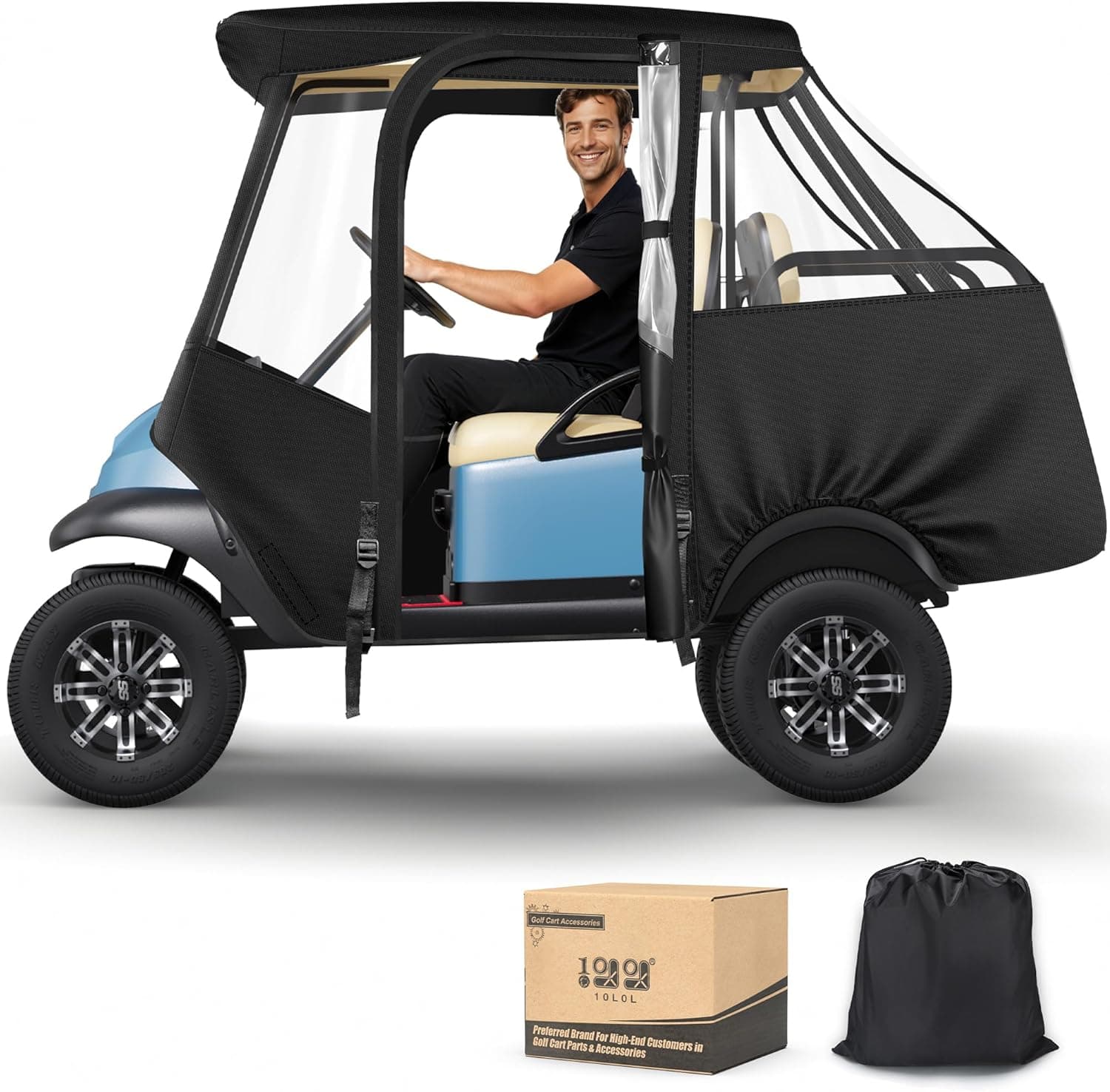 10L0L Universal 4 Passenger Golf Cart Enclosure