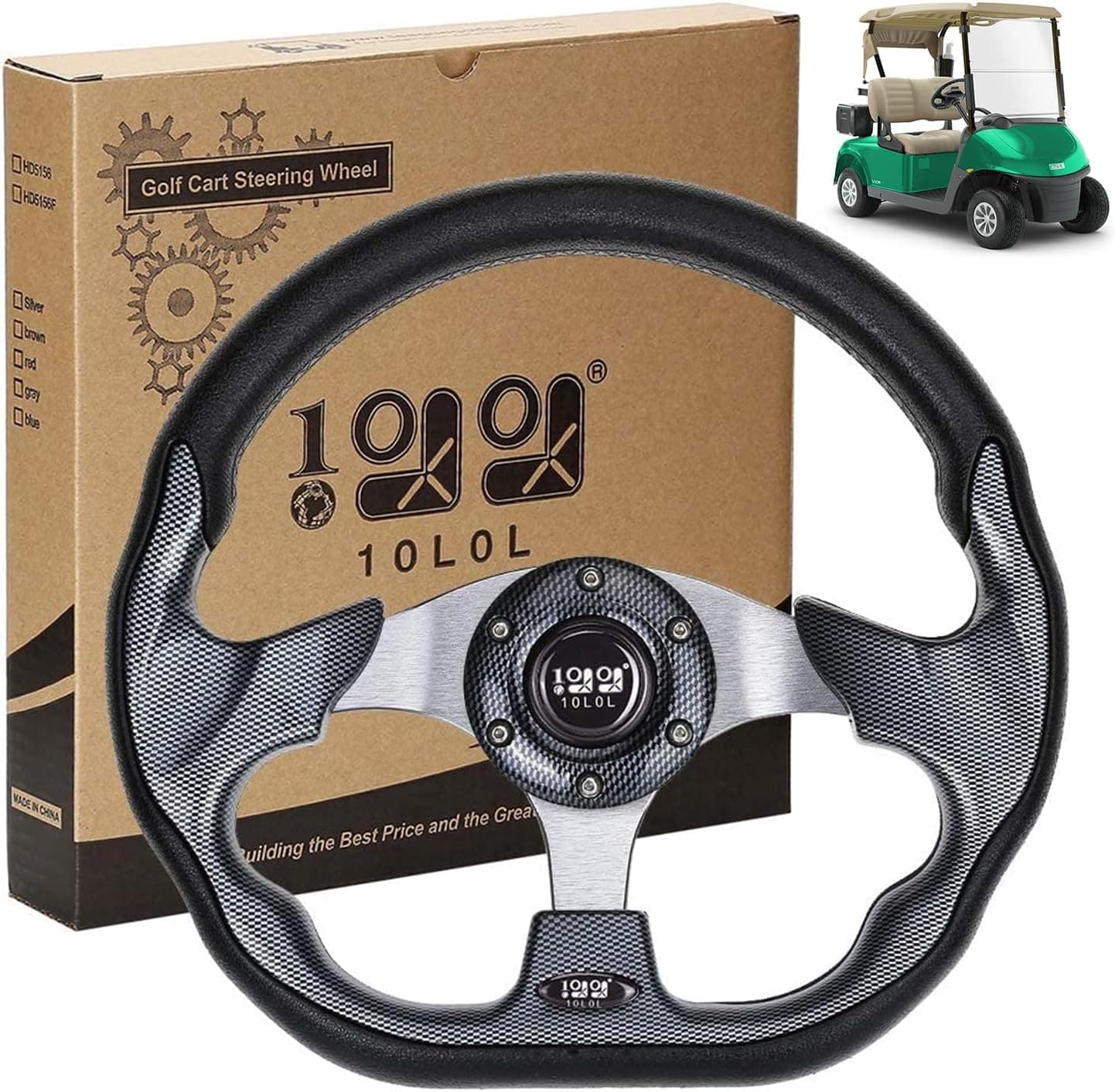 10L0L Golf Cart Steering Wheel Universal Design