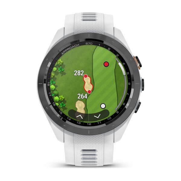 Garmin Approach S70 - golf course view on wrist